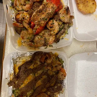 Lobster Tail and Shrimp