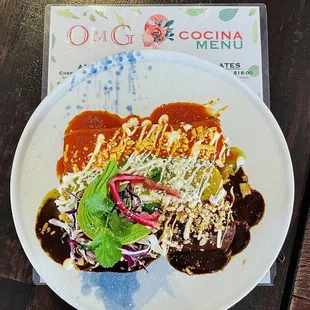 a plate of food on a table