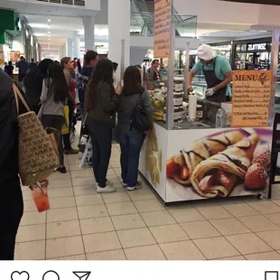 Crepe stand at Plaza Bonita Food court