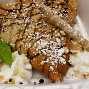 a dessert in a styrofoam container