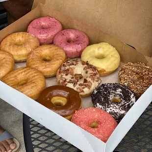 a box of assorted donuts
