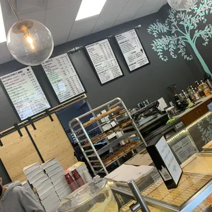 Menu/behind the counter