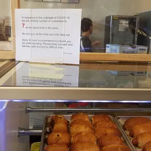 a display of a bakery
