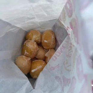 a bag of doughnuts