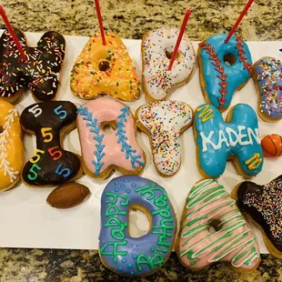 Birthday donuts for my little man.