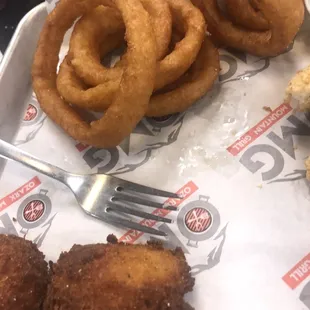 Hush puppies and onion rings