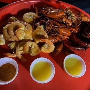 1/2 Lb Shrimp  1 Lb Crawfish