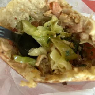 Chicken shawarma pita