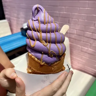 Ube with dulce drizzle