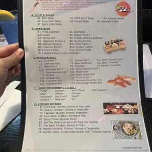 Dinner Menu Front