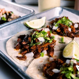 a close up of a taco