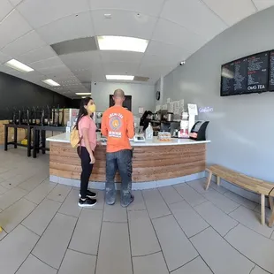 They currently only allow a maximum of 4 people inside, so this isn't representative of the Saturday crowd.