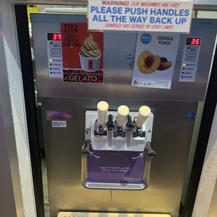 Self serve frozen yogurt dispenser