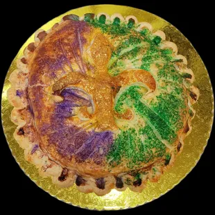Carnival French  King Cake also known as a Gallette  Des  Rois