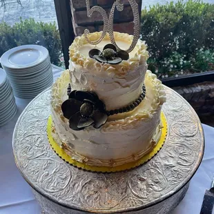 2 tiers of Custom Birthday Cake