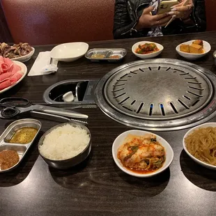 a table full of food