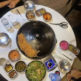 a table of food