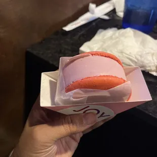 The ice cream sandwich (strawberry coconut) so good