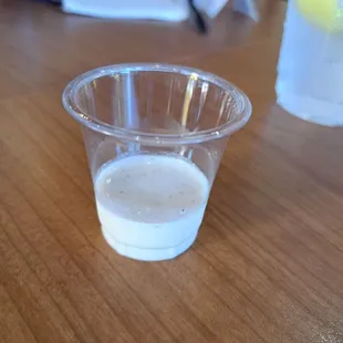 a glass of milk