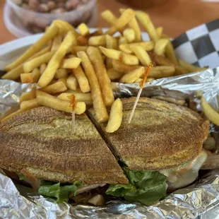 Plantain chicken sandwich
