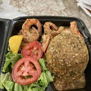 Garlic shrimp with Mofongo