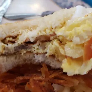 My toast sandwich that I made.