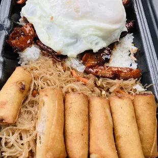 Chicken Happy Plate with a fried egg.