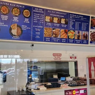 Menu board. Lots of pics so can see your options