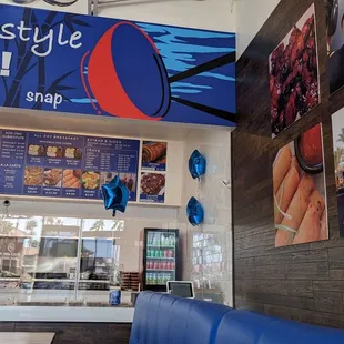 a view of the inside of a restaurant