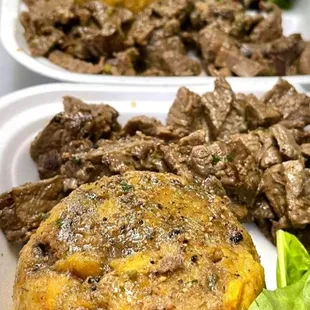 Mofongo con Churrasco
