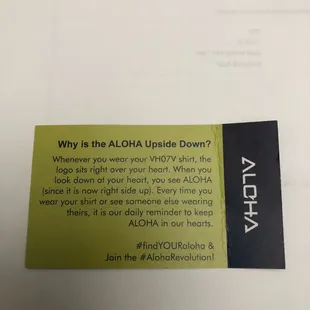 Why the ALOHA is upside down - very creative logo!