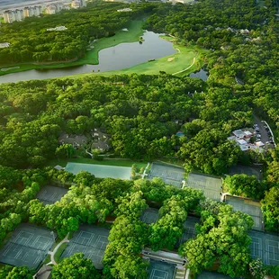 Arial Shot of Tennis Courts