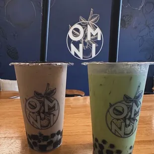 jolly pong shake &amp; honeydew milk tea