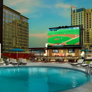 Pool Deck at Omni Charlotte Hotel