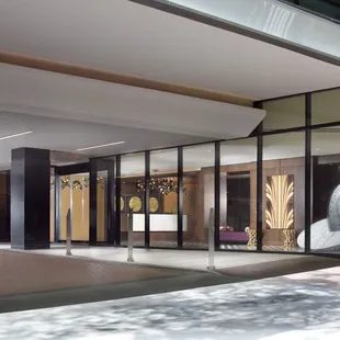 Porte-cochère at Omni Charlotte Hotel