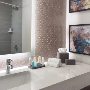 Guest Bathroom at Omni Charlotte Hotel