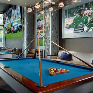 The Owners Box Pool Table at Omni Dallas Hotel