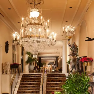 The Front Lobby at Omni Royal Orleans Hotel