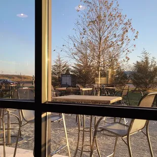 Outside area, viewed from inside