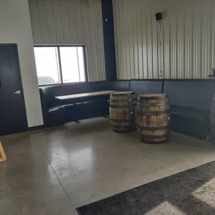 Cozy little booth to the right after you enter the tap room
