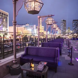 The outdoor terrace, which caters to an older crowd that doesn't want to deal with loud music and massive amounts of people.