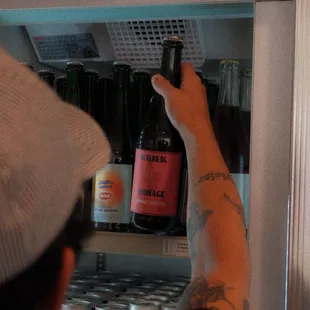 Natural Wine + Beer To-Go Options in our Fridge