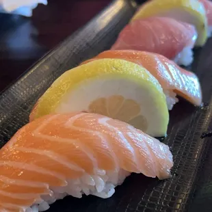 Salmon and yellow tail