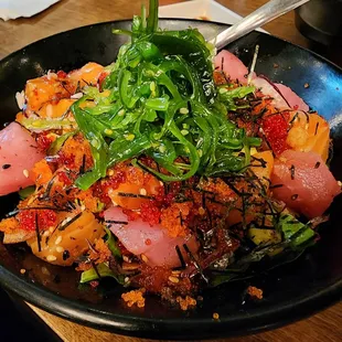 Ahi &amp; Salmon build your own poke bowl