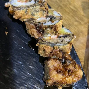 Burnt Las Vegas Tempura roll