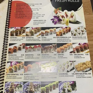 Menu (As of Sep 2023)