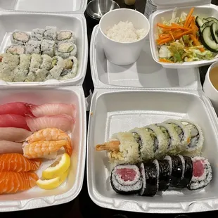 CA Rolls &amp; Omokase Combo - to Go. Very impressive!