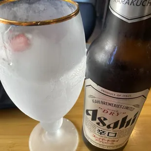 chilled glass and cold fresh beer - both of which I got!  Even for my 2nd.  Now that is Omokase which means - "I leave the details to you".