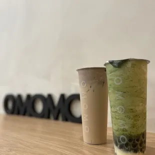 Ceylon creamomo milk tea &amp; matcha cortado creamomo