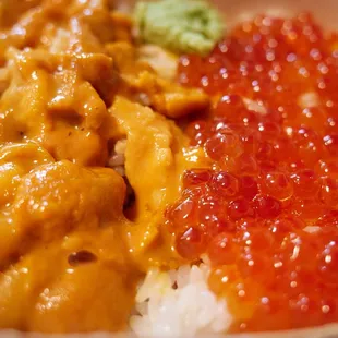 Uni / Ikura bowl as takeaway (build your own) $57